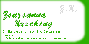 zsuzsanna masching business card